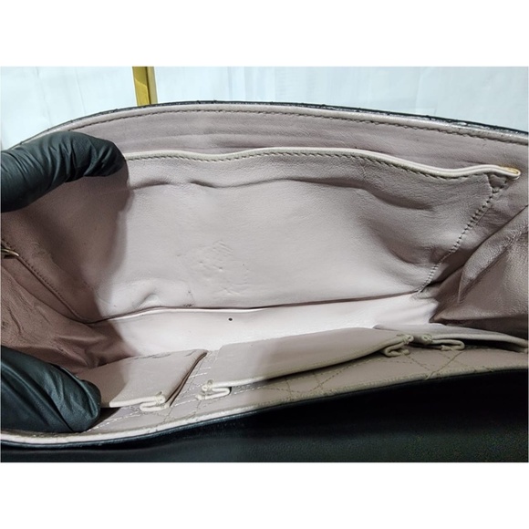 Authentic CHRISTIAN DIOR Lambskin Cannage Medium Miss Dior Flap Shoulder Bag Bla - Picture 16 of 16